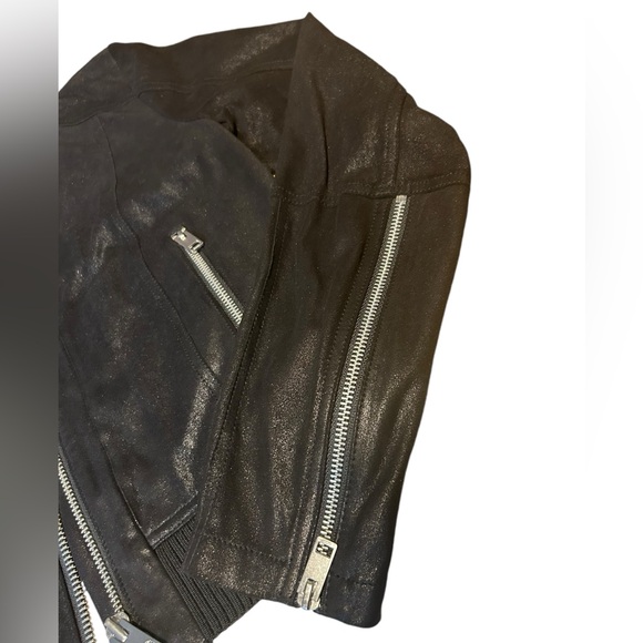 DIESEL Woman’s jacket- Goat Leather - Single Rider Black Size Small - Picture 9 of 17